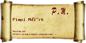 Pimpi Márk névjegykártya